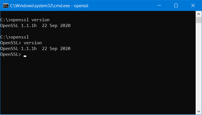 OpenSSL - ligne de commande